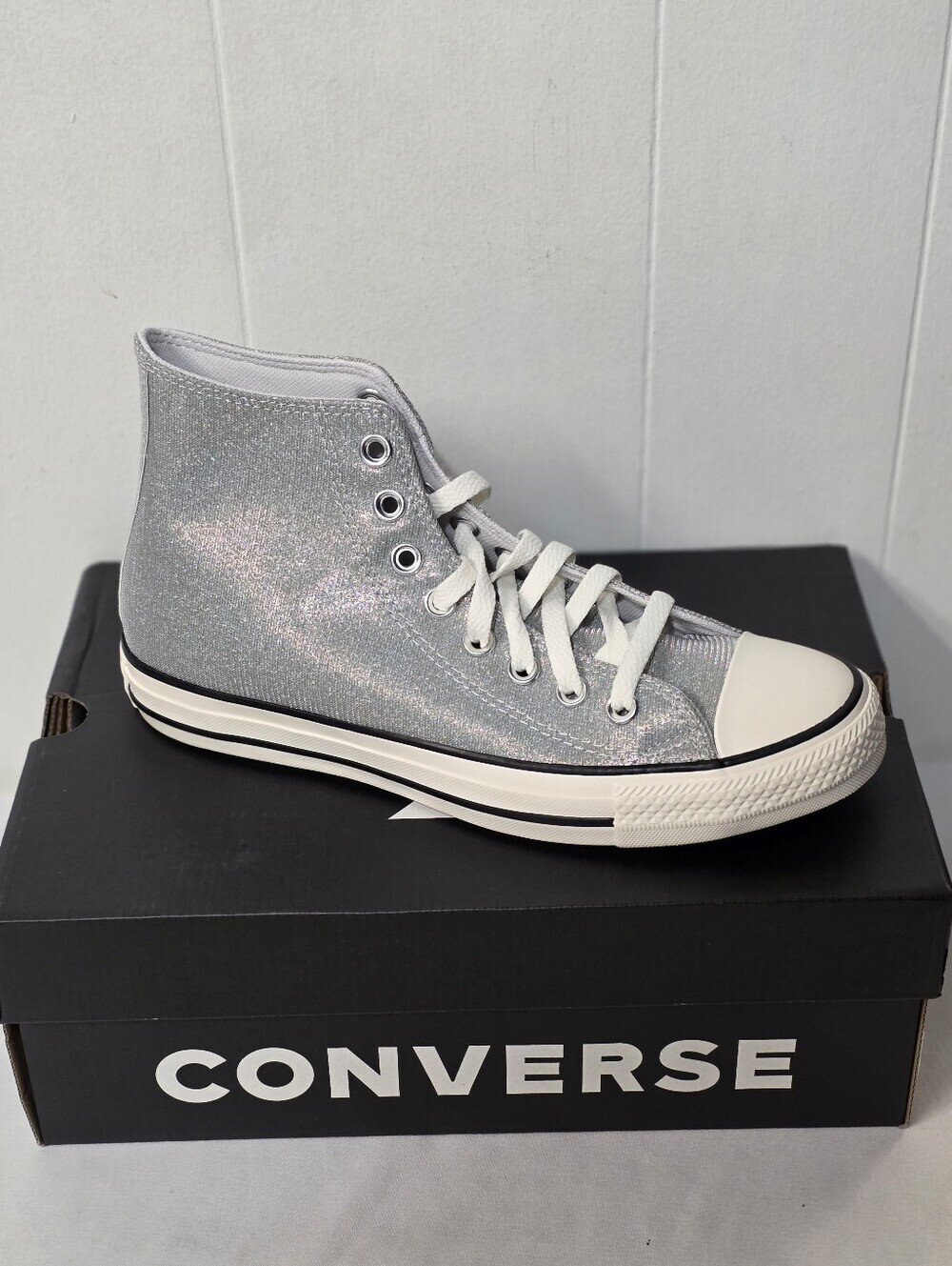Converse Chuck Taylor All-Star Lace-Up Sparkle High Top Sneakers Womens Size 8.5 - Picture 11 of 12